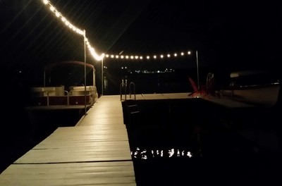 The POLE-String Light Pole: Dock/Pier Mount Package