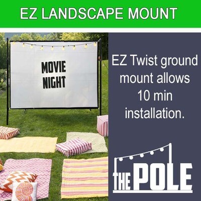 The POLE-String Light Pole - EZ Twist 10 Minute Ground Mount Package