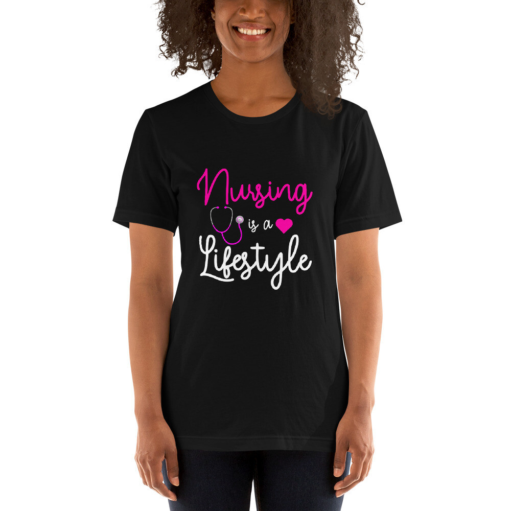 Short-Sleeve Unisex T-Shirt, Color: Black, Size: S