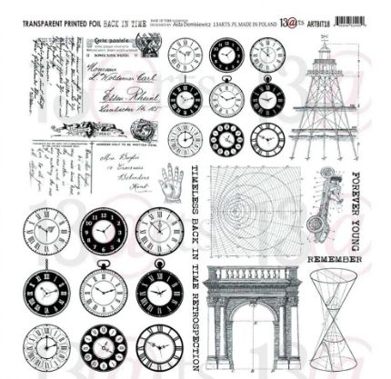 13 Arts - Feuille acétate Back in Time 12" X 12"