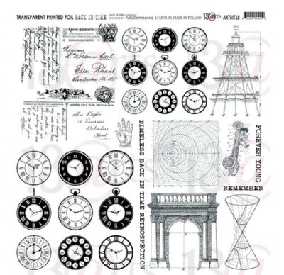 13 Arts - Feuille acétate Back in Time 12" X 12"