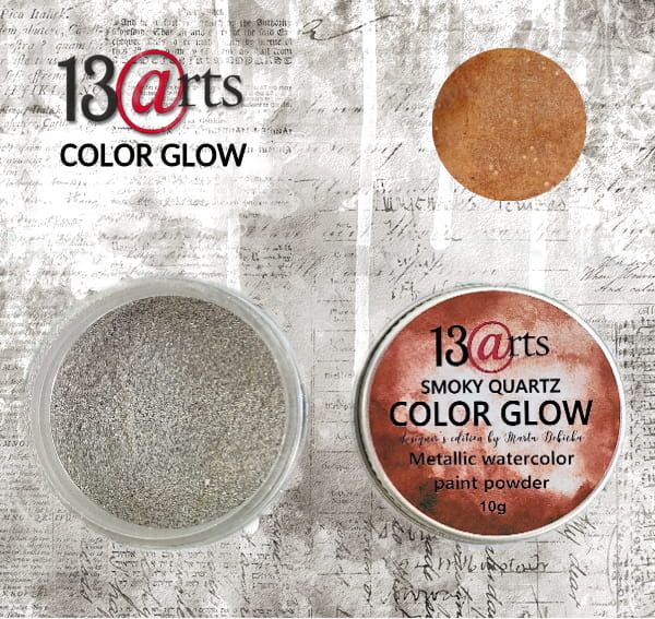 LIQUIDATION!!! 13 Arts - Poudre colorante métallisée Color Glow «Smoky Quartz» (le prix indiqué est déjà réduit de 40%)