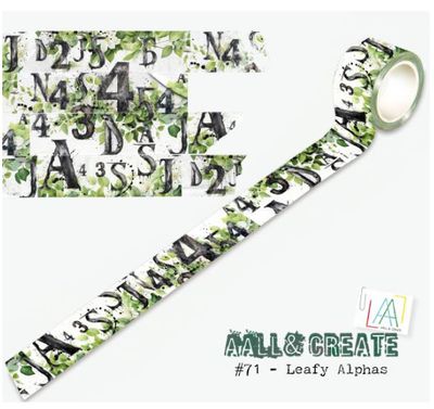 AALL &amp; CREATE - Washi Tape «Leafy Alphas» #71