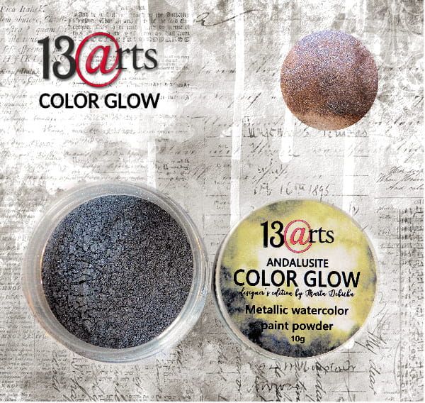 LIQUIDATION!!! 13 Arts - Poudre colorante métallisée Color Glow «Andalusite» (le prix indiqué est déjà réduit de 40%)