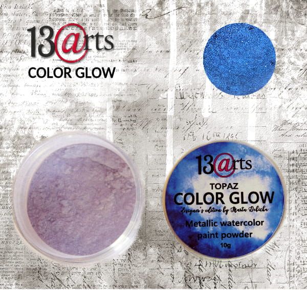 LIQUIDATION!!! 13 Arts - Poudre colorante métallisée Color Glow «Topaz» (le prix indiqué est déjà réduit de 40%)