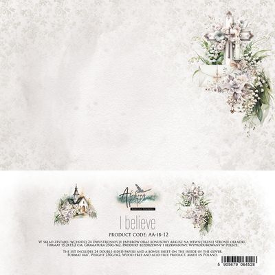 Alchemy Of Art - Papier «I Believe» 24 pages recto-verso 6" X 6"