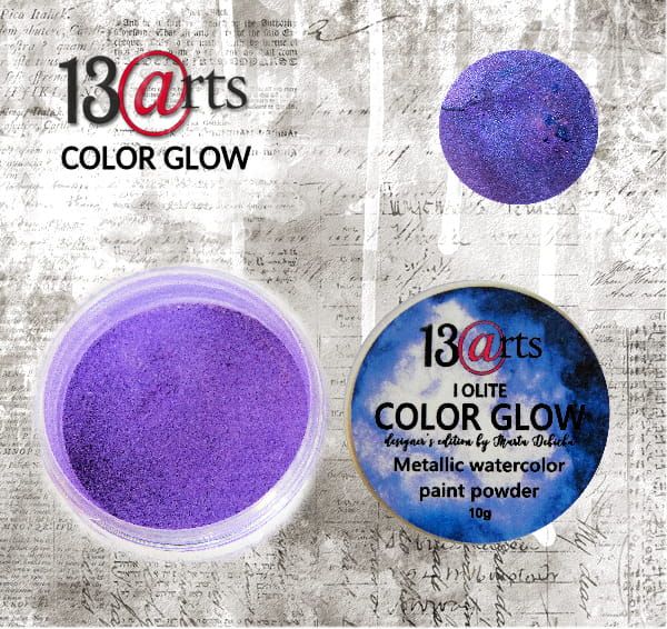 LIQUIDATION!!! 13 Arts - Poudre colorante métallisée Color Glow «Iolite» (le prix indiqué est déjà réduit de 40%)