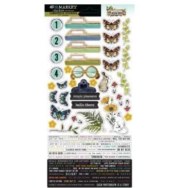 49 and Market By Vicki Boutin - Autocollants cartonnés «Curiosities in Willow Grove» 177 pièces