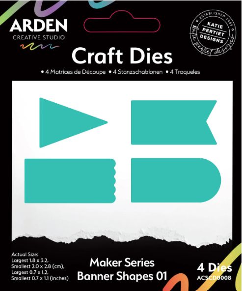 Arden Creative Studio - Dies «Banner Shapes 01» 4 pièces