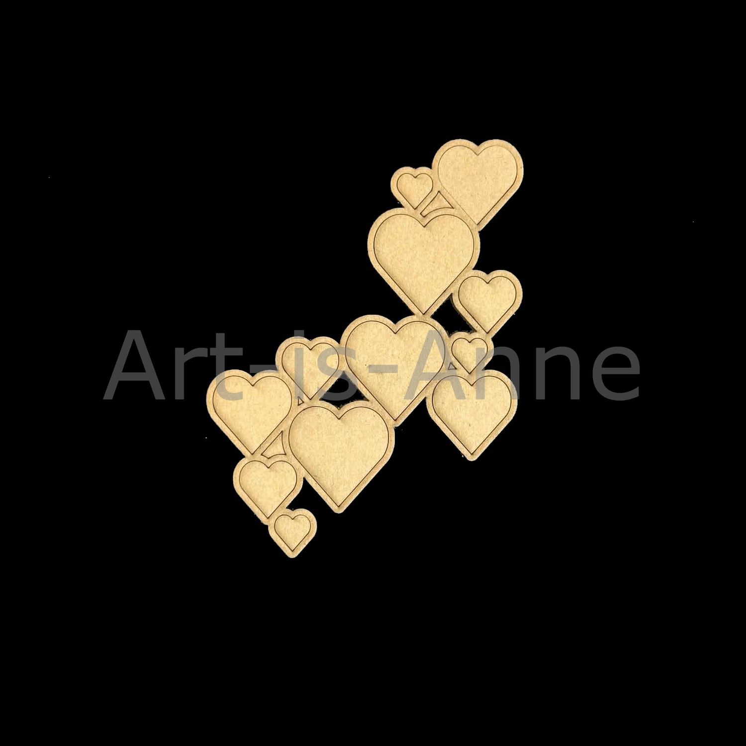 Art-Is-Anne créative - Chipboard «Bulles de coeur»