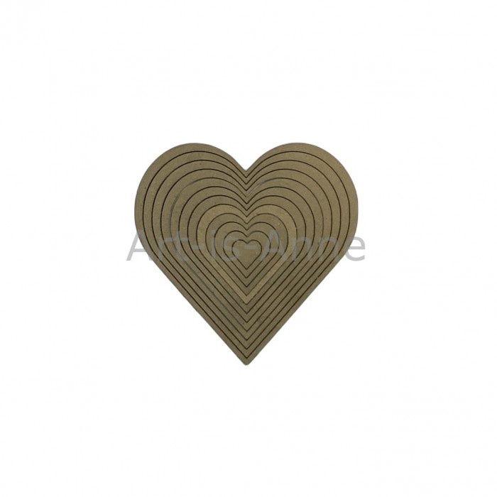 Art-Is-Anne créative - Chipboard «Multi coeur-1» 10 pièces