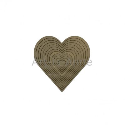 Art-Is-Anne créative - Chipboard «Multi coeur-1» 10 pièces