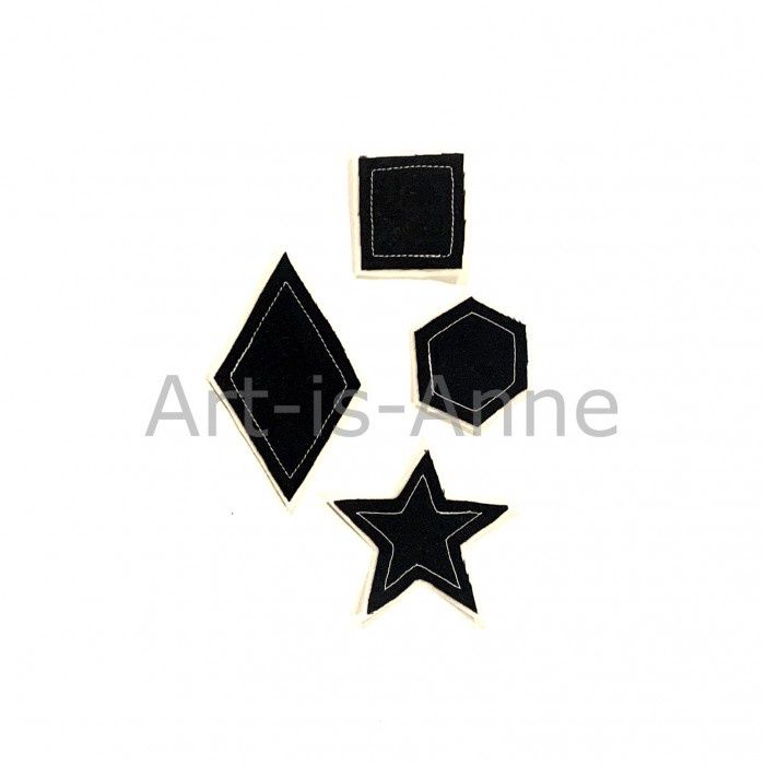 Art-is-anne - Formes en tissu noir 13