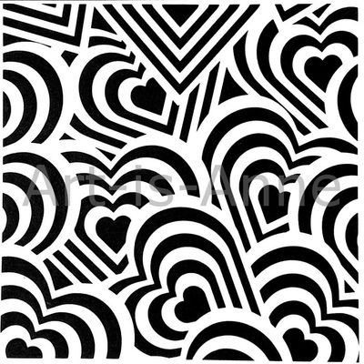 Art-is-Anne créative - Stencil 6" X 6" «Passion»