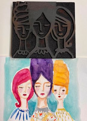 ArtFoamies - Étampe en mousse «We Three»