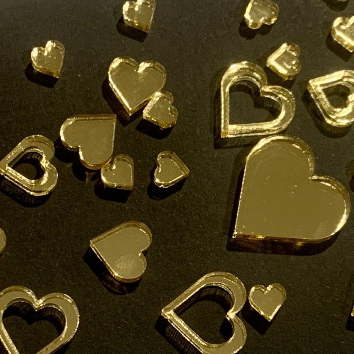 Art-Is-Anne créative - Acrylique «Mini coeur or»