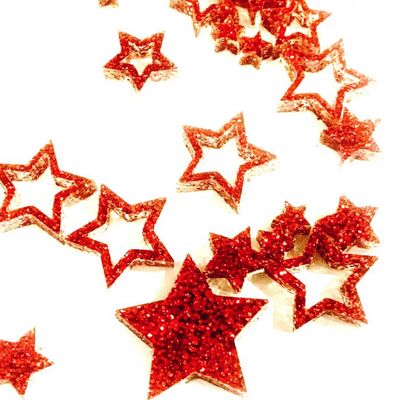 Art-Is-Anne créative - Acrylique «Mini étoile rouge paillette»