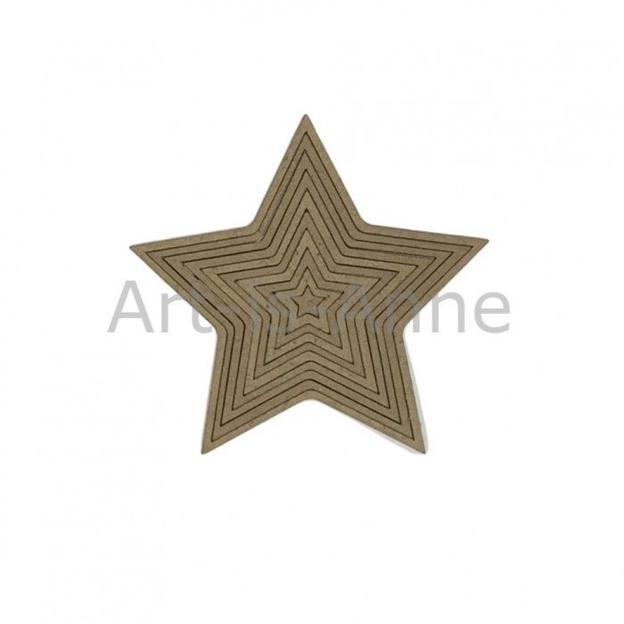 Art-Is-Anne créative - Chipboard «Multi étoile-1» 10 pièces