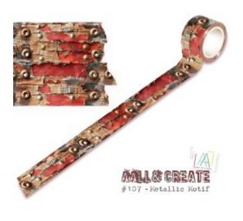 AALL &amp; CREATE - Washi Tape «Metalic motif» MT-107