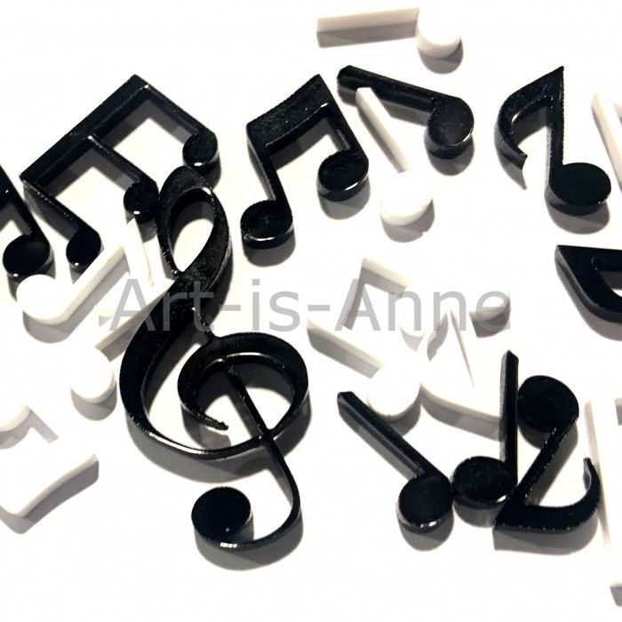 Art-Is-Anne créative - Acrylique «Mini notes de musique»