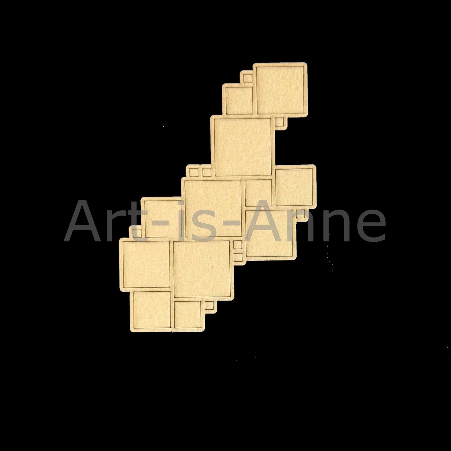 Art-Is-Anne créative - Chipboard «Carrés en folie»