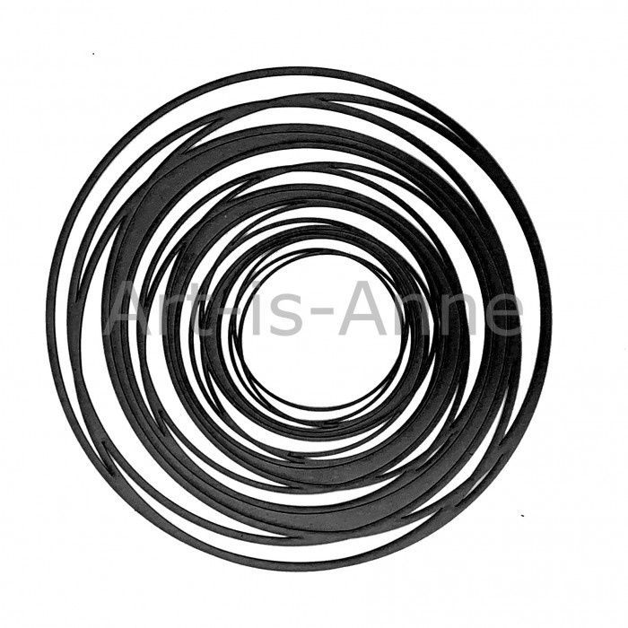 Art-Is-Anne - Chipboard «Cercles entrelacés 3 NOIR» 12 x 12