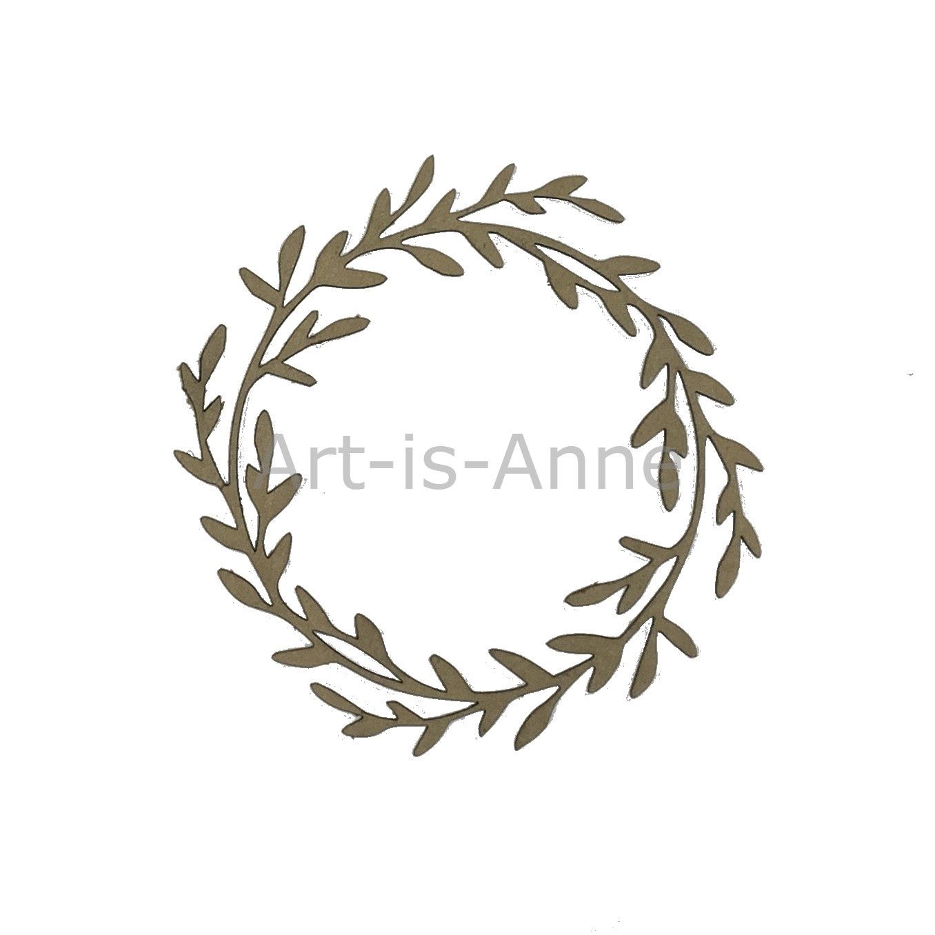 Art-Is-Anne - Chipboard «Couronne de feuilles»
