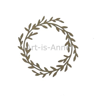 Art-Is-Anne - Chipboard «Couronne de feuilles»
