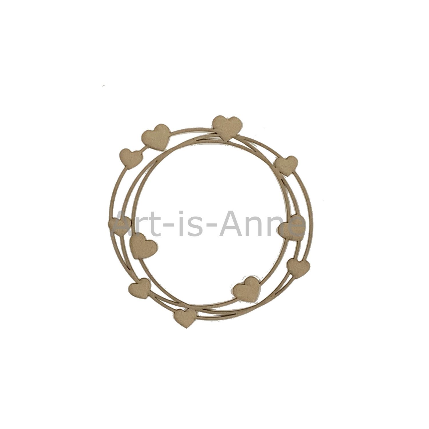Art-Is-Anne - Chipboard «Couronne de coeurs»