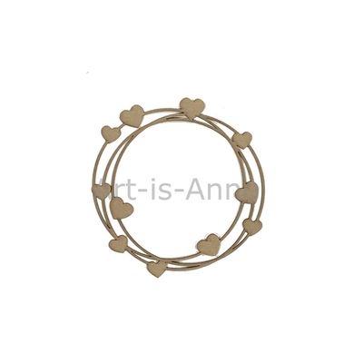 Art-Is-Anne - Chipboard «Couronne de coeurs»