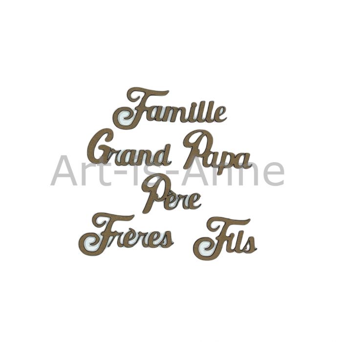 Art-Is-Anne - Chipboard «Mots familiale masculin»