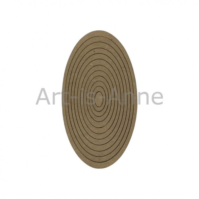 Art-Is-Anne créative - Chipboard «Multi oval-1» 12 pièces