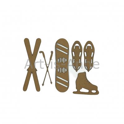 Art-Is-Anne - Chipboard «Sports d'hiver»