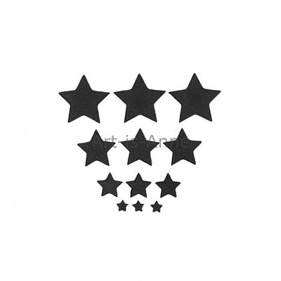 Art-Is-Anne créative - Chipboard «Multi étoile-5» NOIR