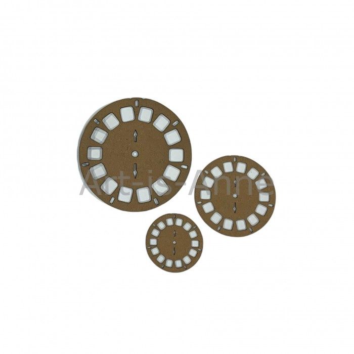 Art-Is-Anne - Chipboard «View Master Vintage» 3 pièces