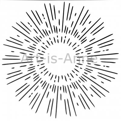 Art-is-Anne créative - Stencil 12" X 12" «Soleil 2»