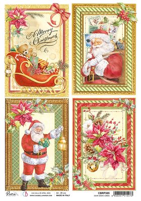 LIQUIDATION!!! Ciao Bella - Papier de riz «Dear Santa Cards» 8.5" X 11" (Le prix indiqué est déjà réduit de 40%)
