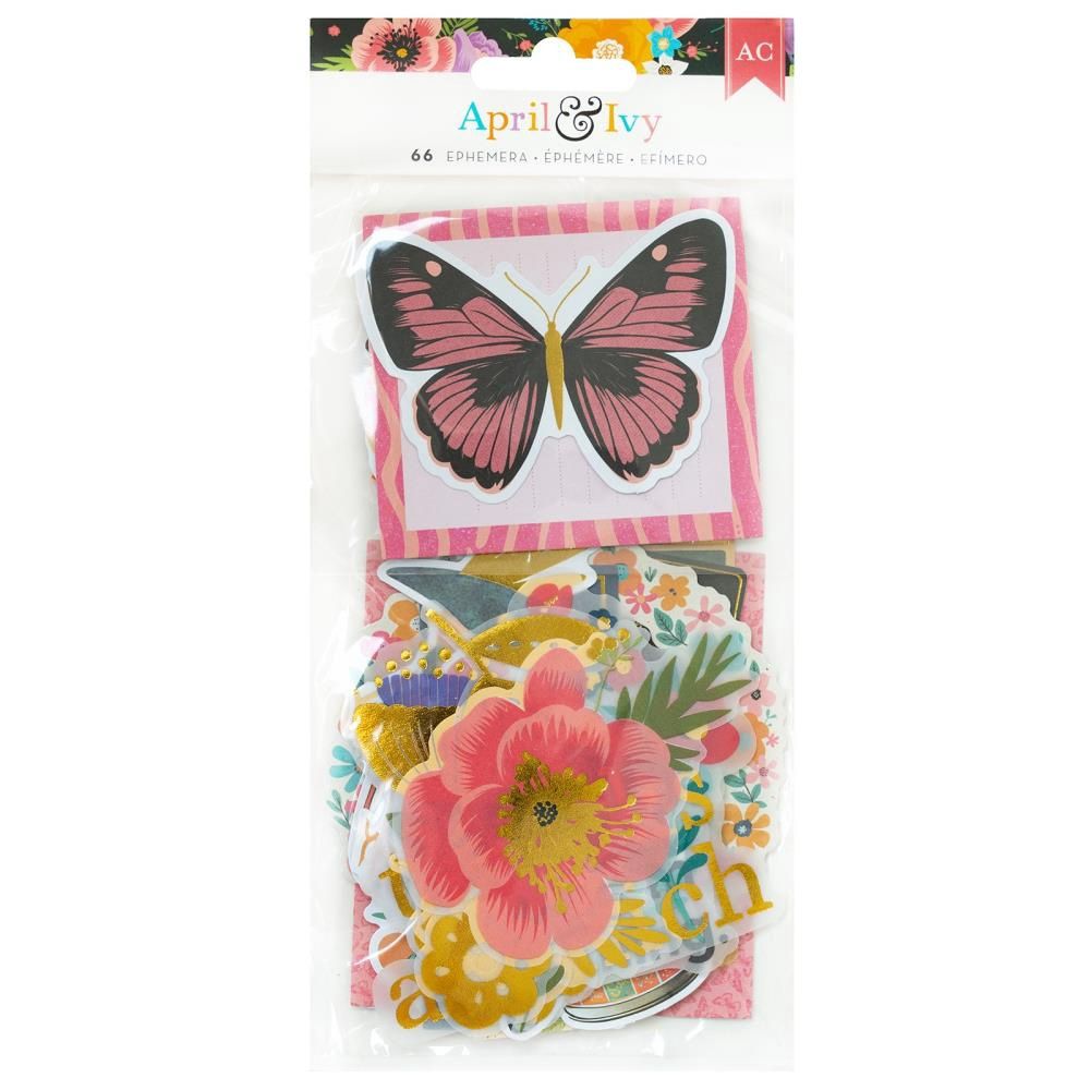American Craft - Éphémèras «April &amp; Ivy Icons» 66 pièces