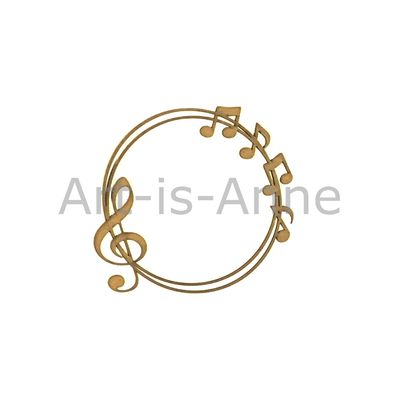 Art-Is-Anne - Chipboard «Couronne de musique»