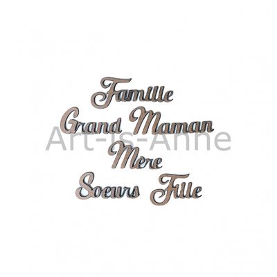 Art-Is-Anne - Chipboard «Mots familiale féminin»