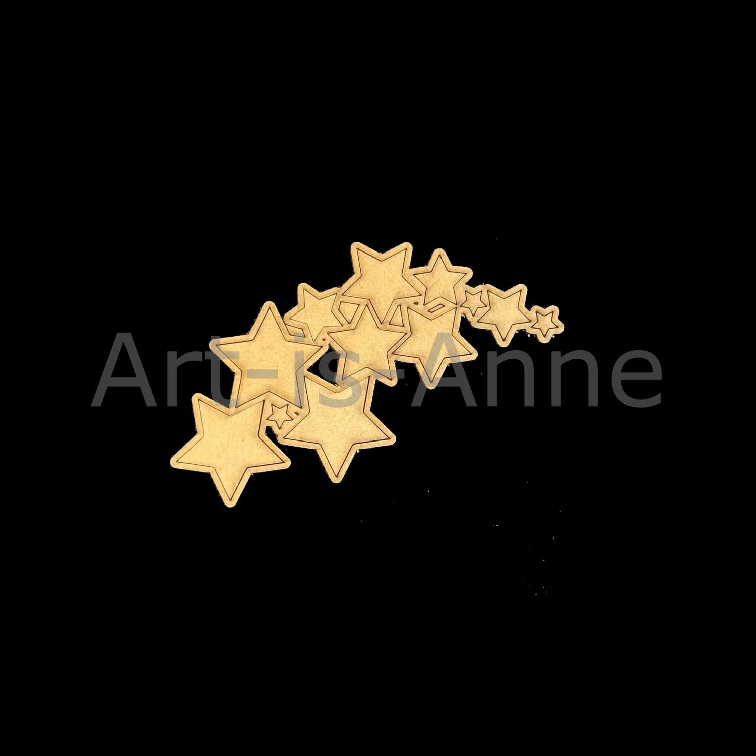 Art-Is-Anne créative - Chipboard «Poussière d'étoiles»