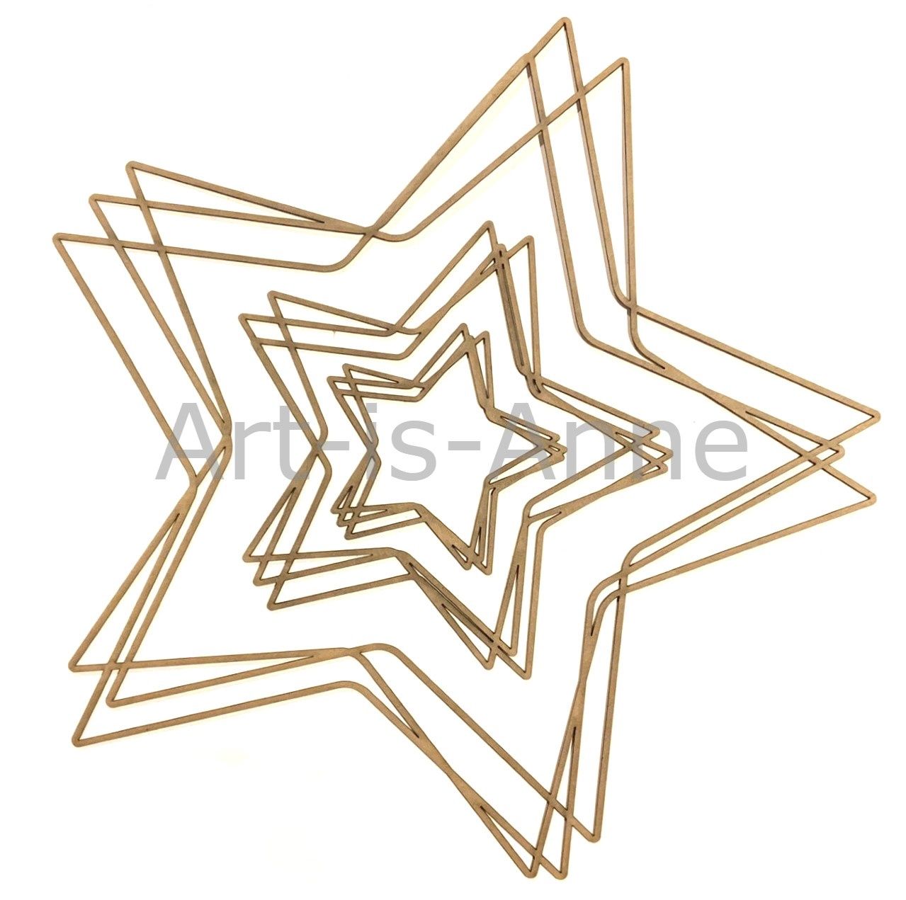 Art-Is-Anne - Chipboard «Étoiles entrelacés» 12 pouces