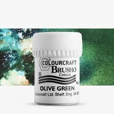 Colourcraft - Brusho Colour Olive Green 15g