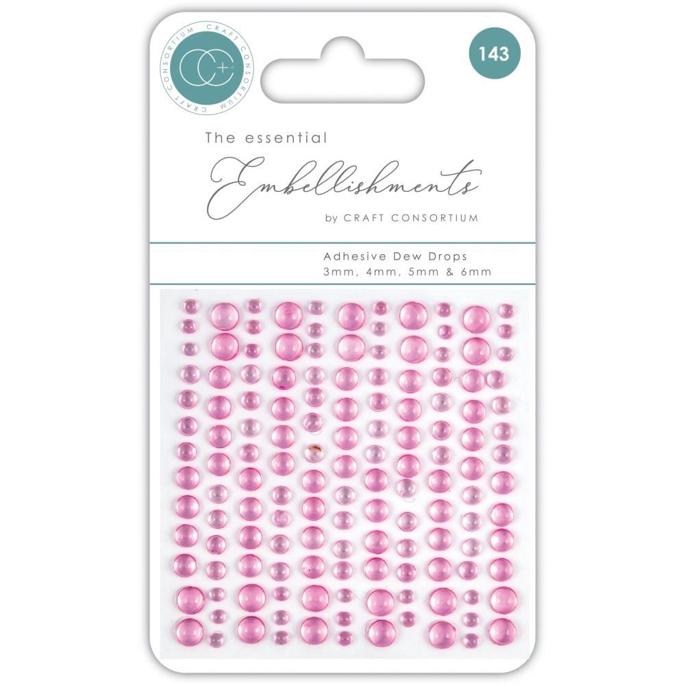 Craft Consortium - Enamel Dots autocollant «Pink» 143 pcs