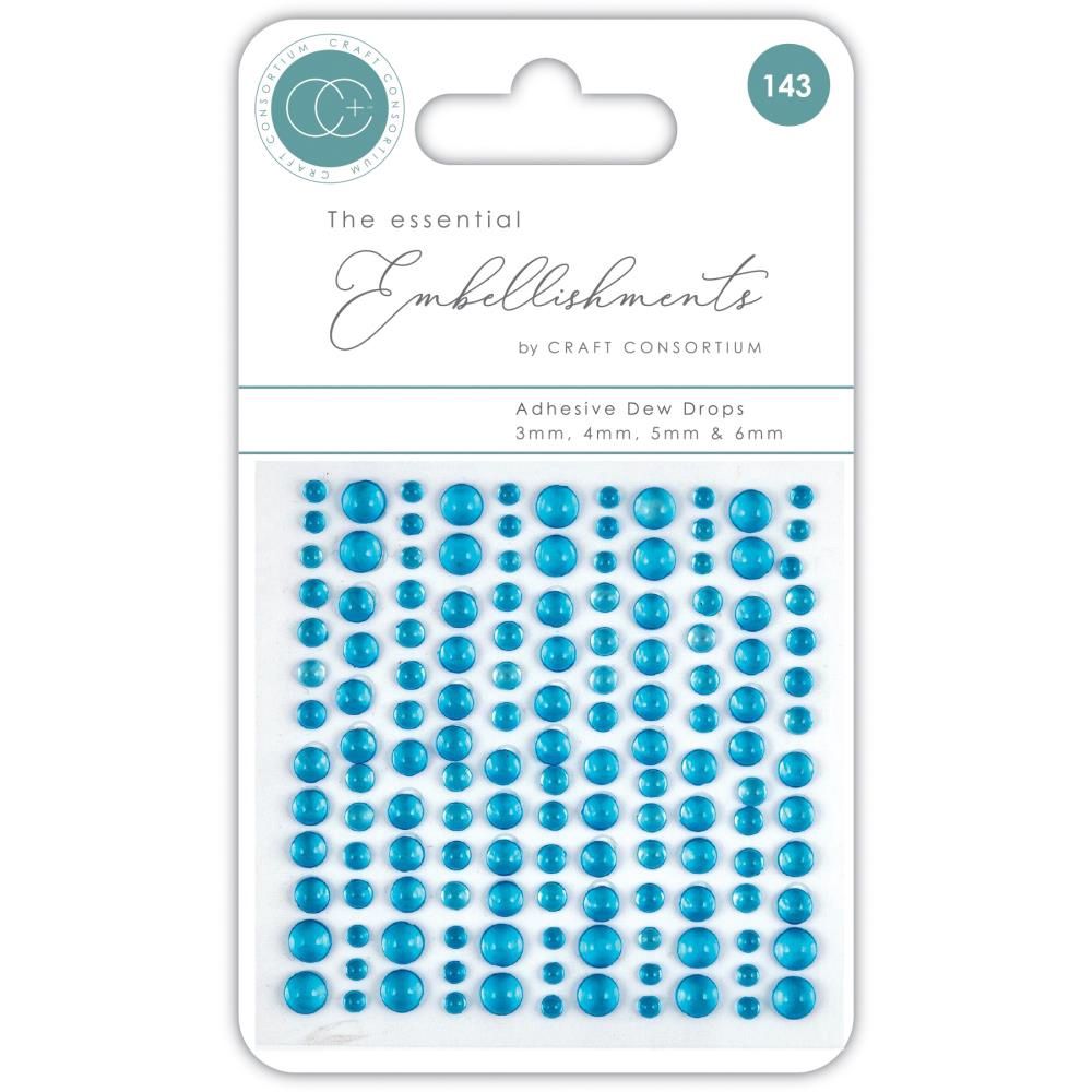 Craft Consortium - Enamel Dots autocollant «Blue» 143 pcs