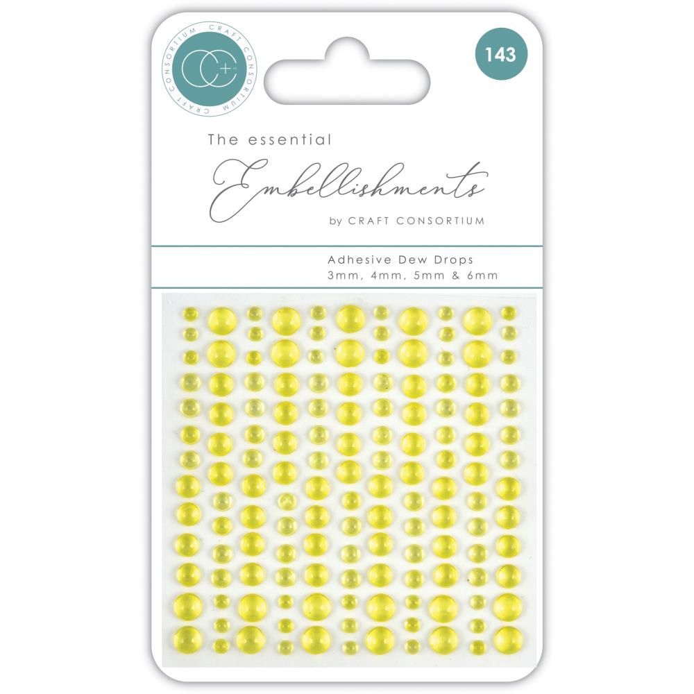 Craft Consortium - Enamel Dots autocollant «Yellow» 143 pcs