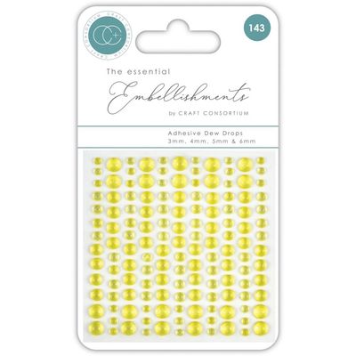 Craft Consortium - Enamel Dots autocollant «Yellow» 143 pcs