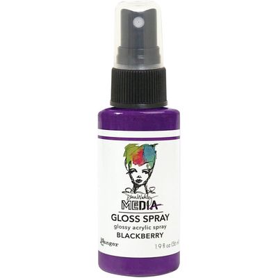 Dina Wakley - Acrylic Gloss Sprays couleur «Blackberry» 2 oz