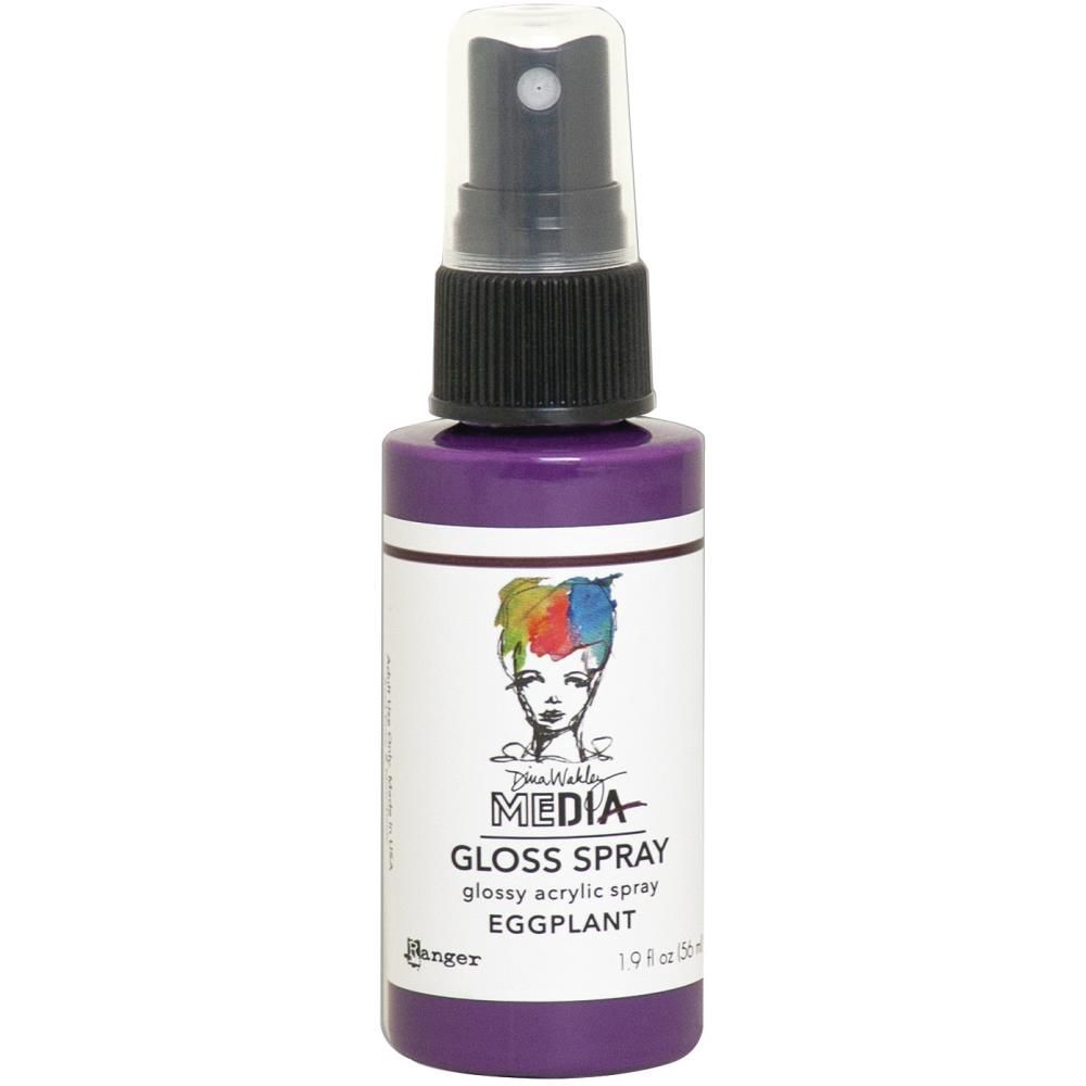 Dina Wakley - Acrylic Gloss Sprays couleur «Eggplant» 2 oz