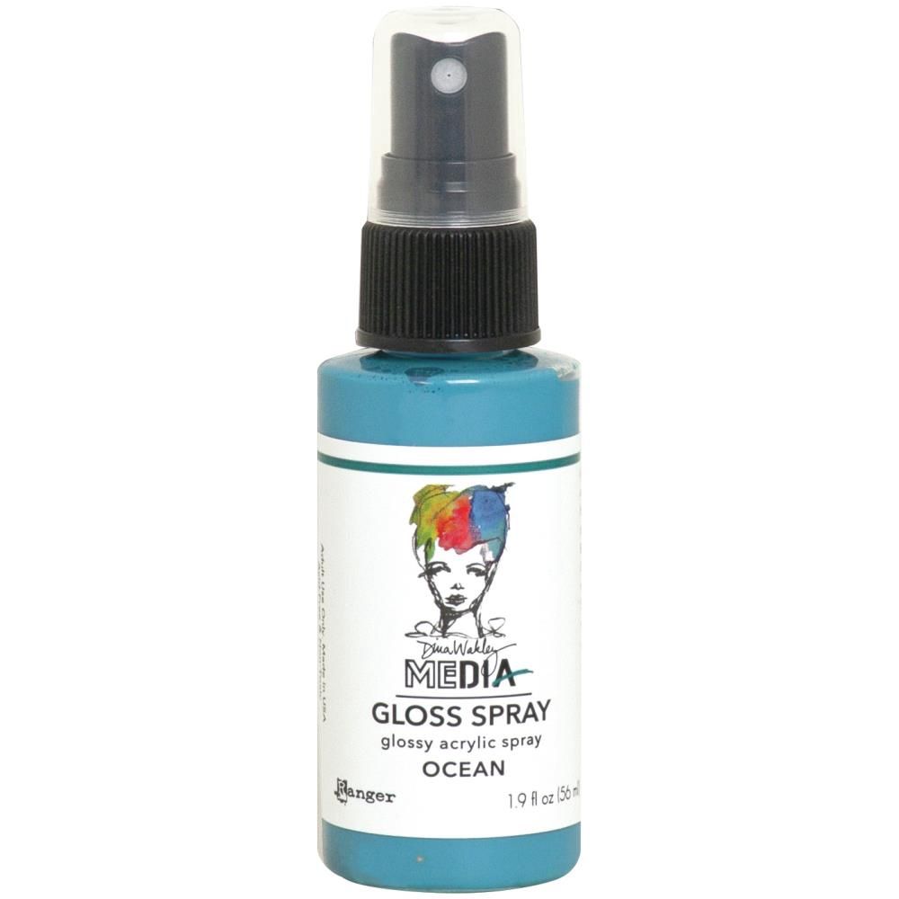 Dina Wakley - Acrylic Gloss Sprays couleur «Ocean» 2 oz